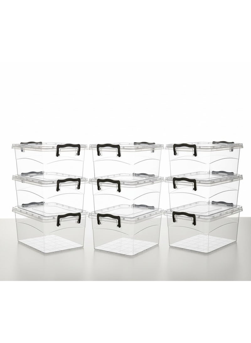 فافيلا طقم علب بلاستيك متعدد الاستخدامات9قطعة كود-678 جودة عالية - سعة2 لتر - Image 1